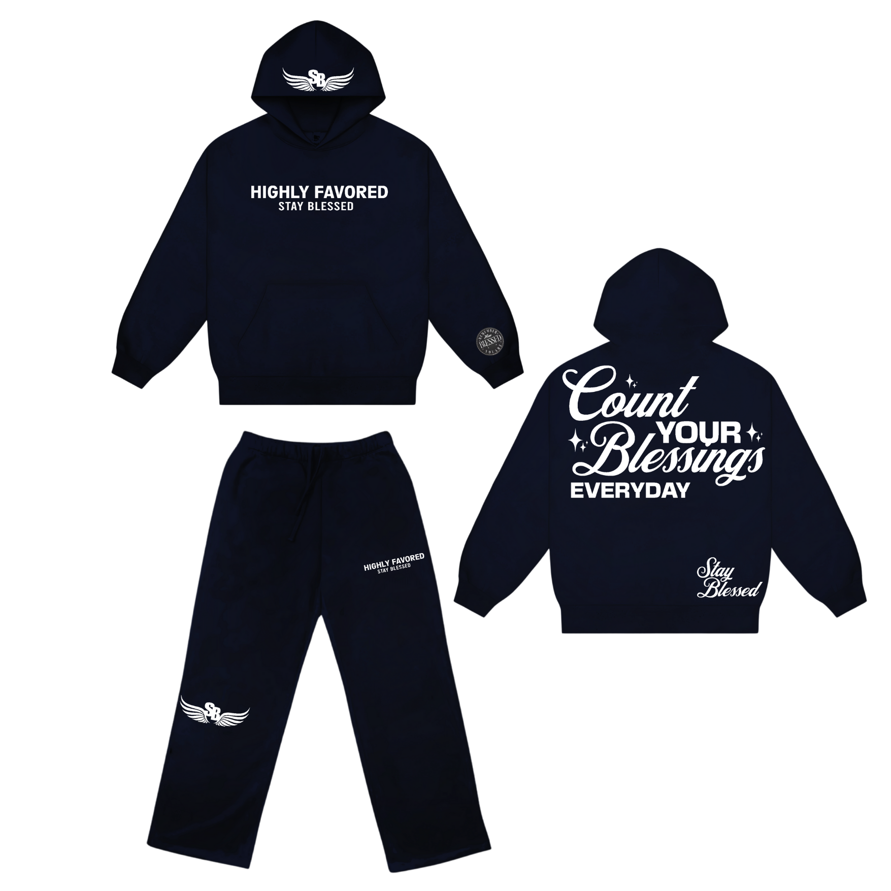 Unisex Highly Favored Hoodie Set