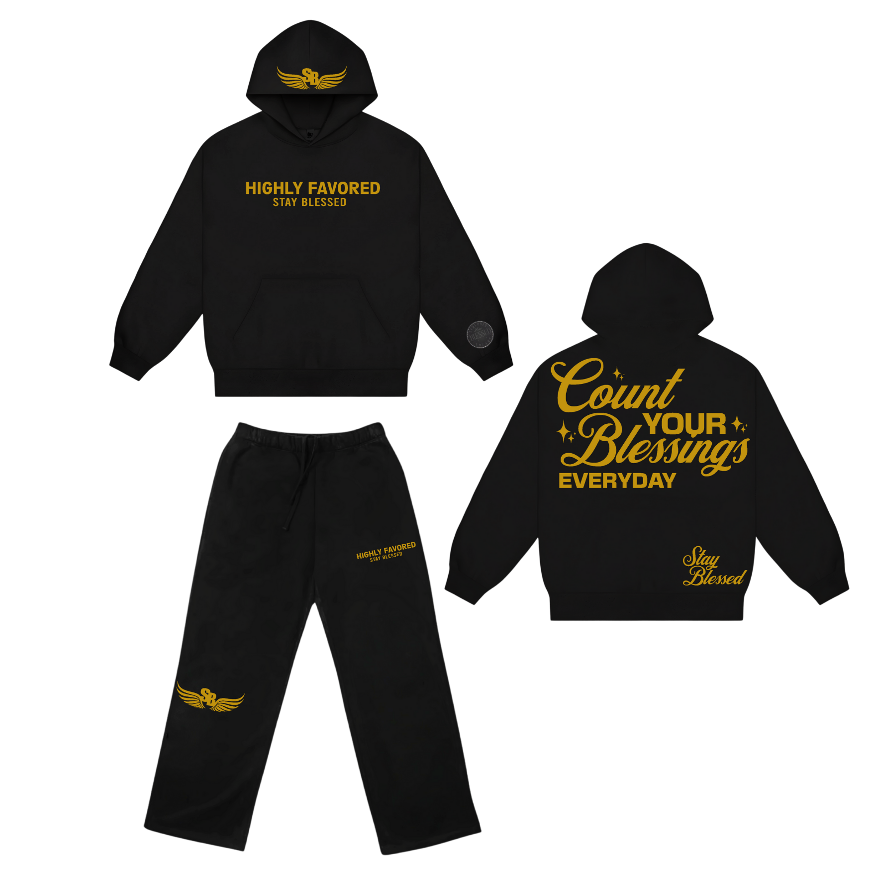 Unisex Highly Favored Hoodie Set