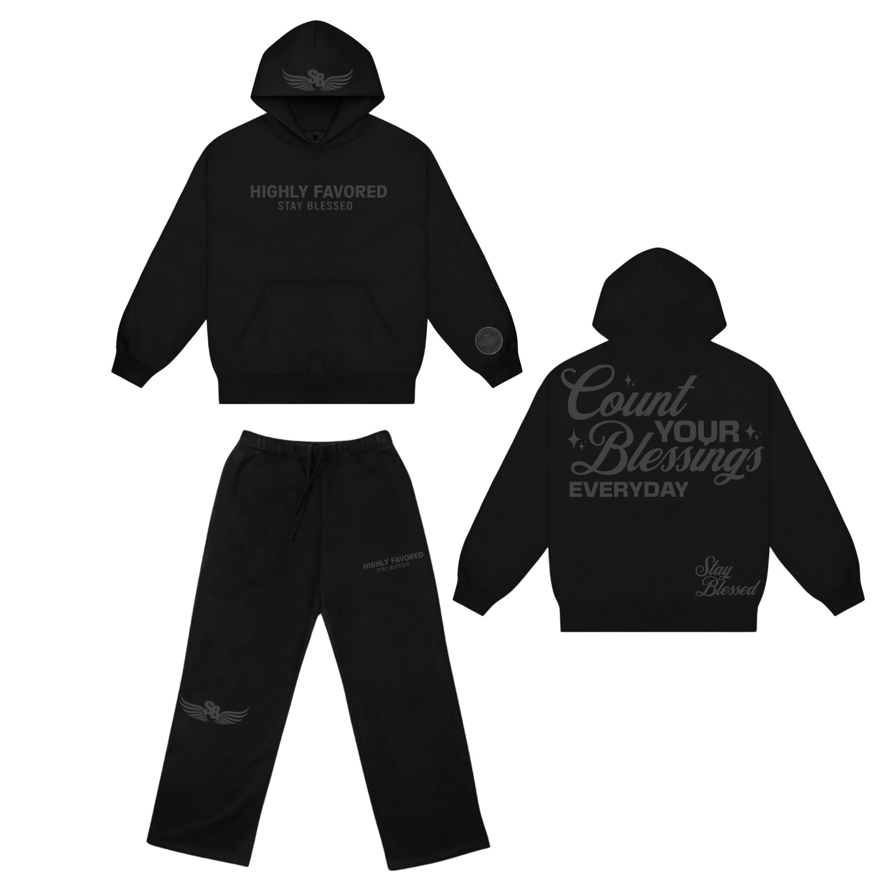 Unisex Highly Favored Hoodie Set