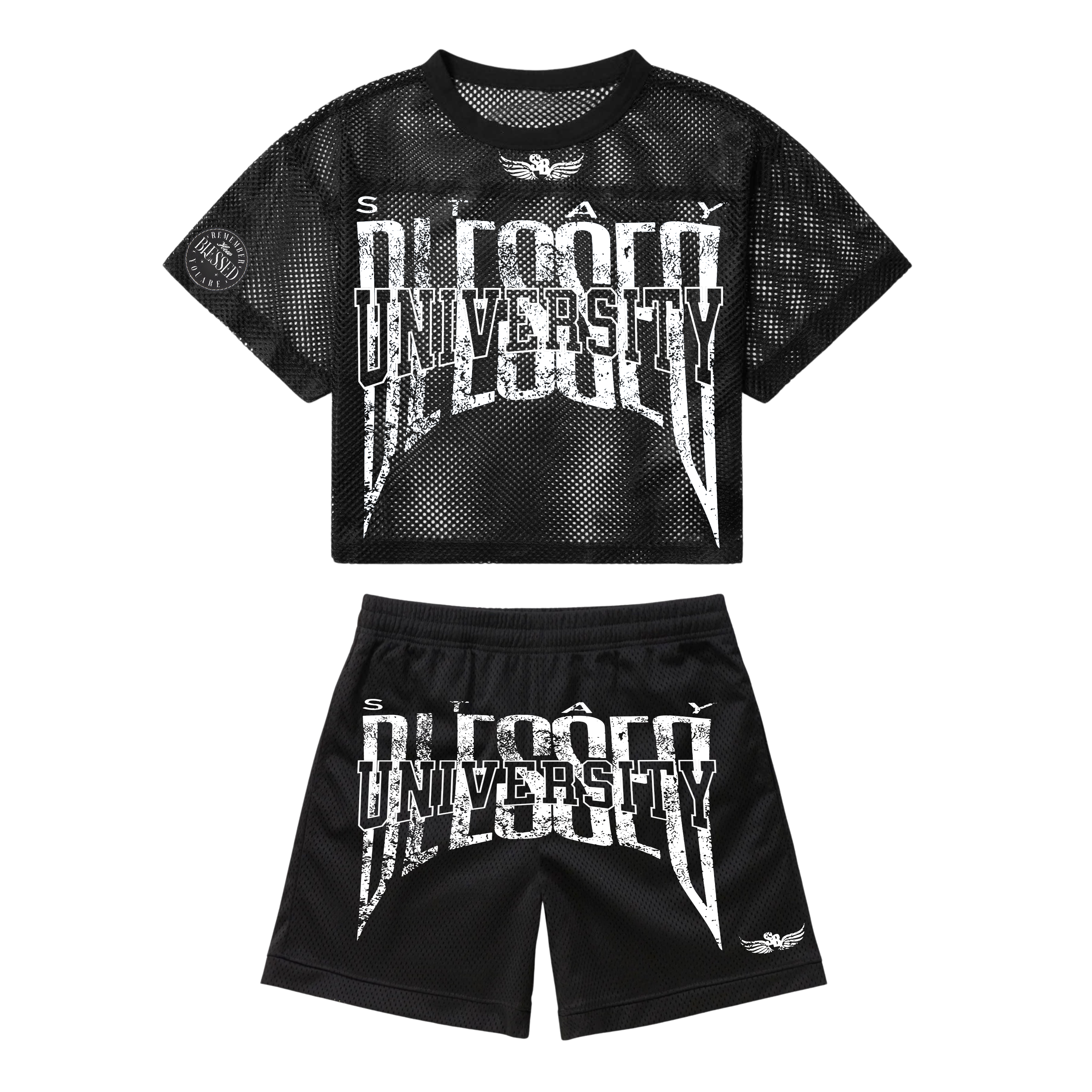 Unisex Stay Blessed - Mesh Oversized Set