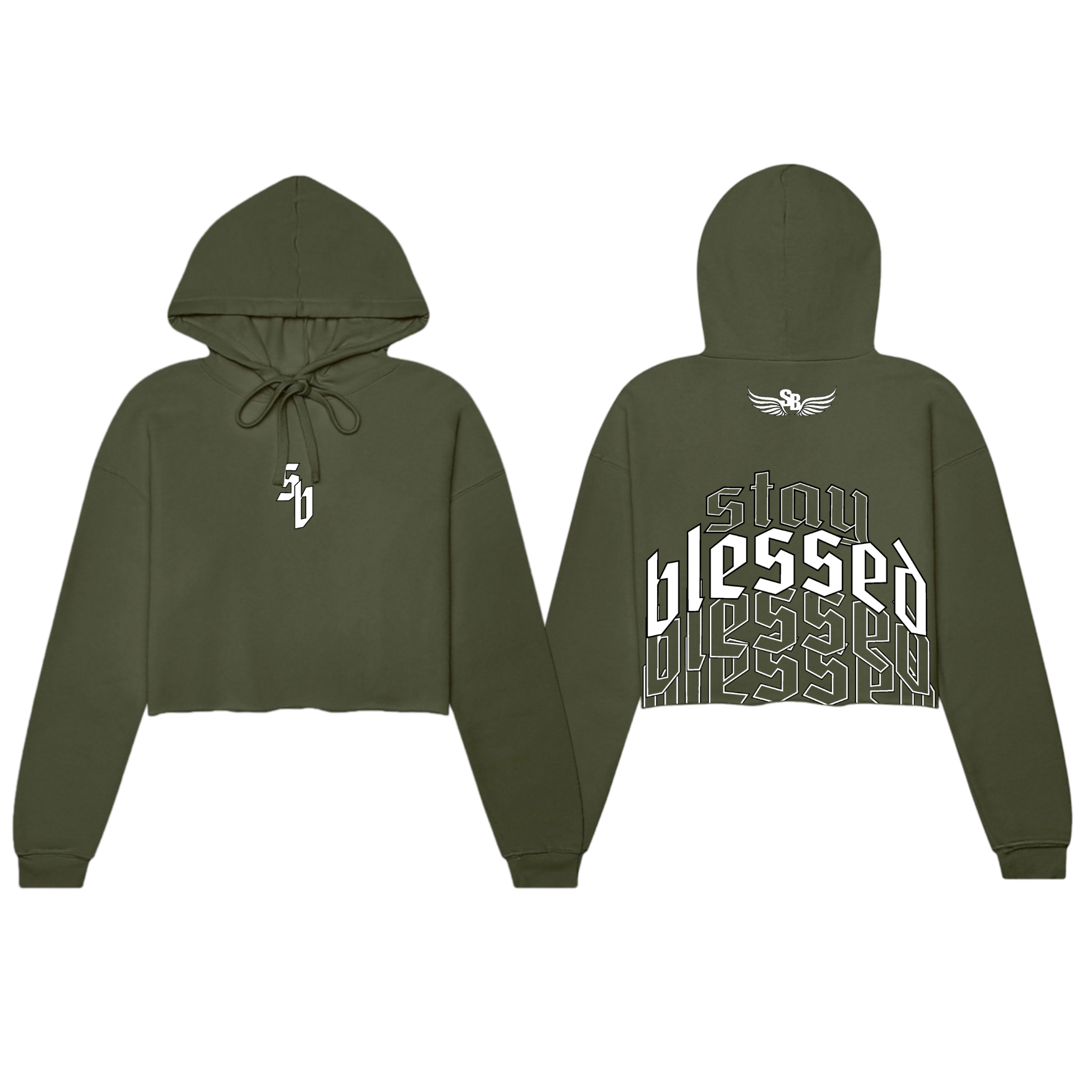 Stay Blessed Freshman Crop Hoodie