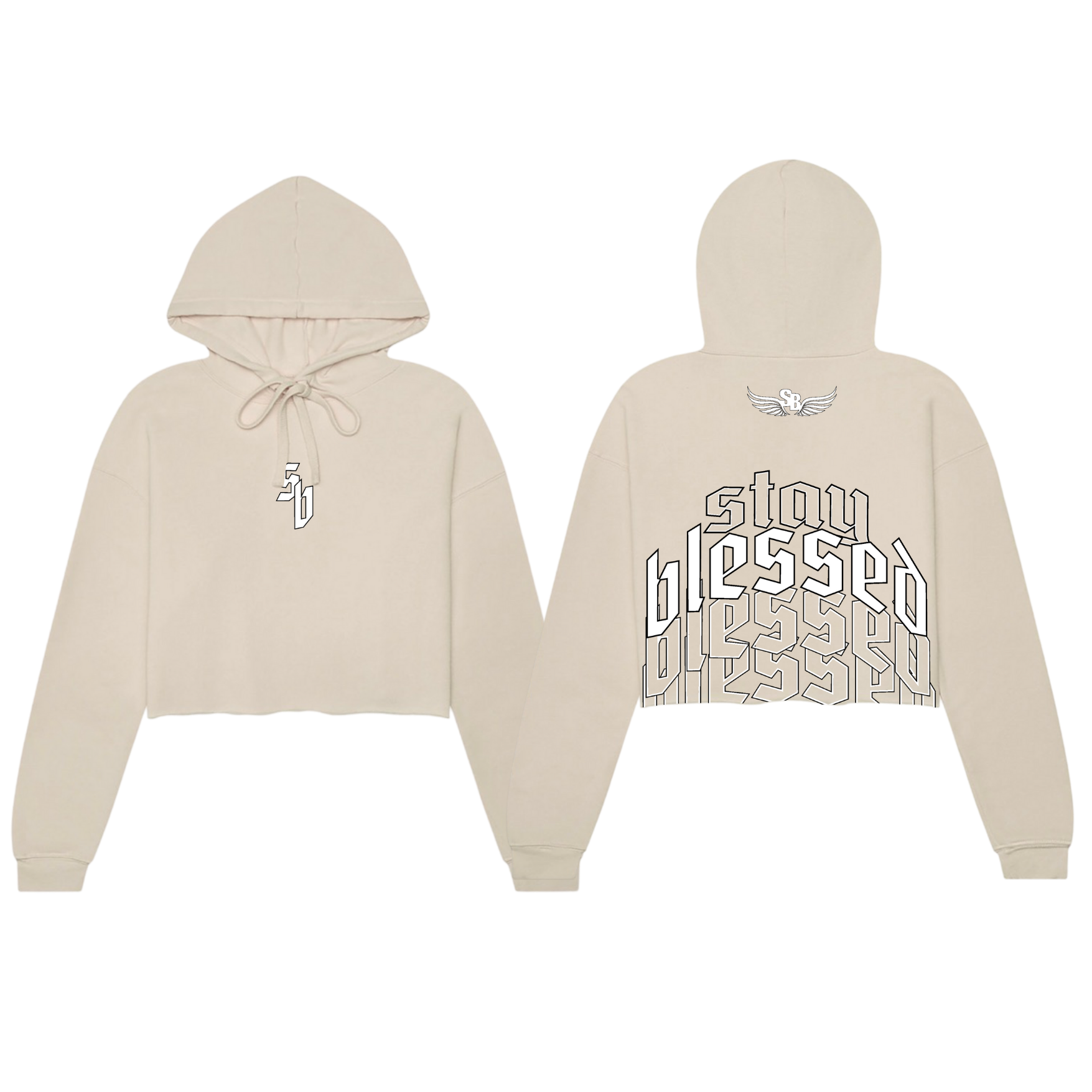 Stay Blessed Freshman Crop Hoodie