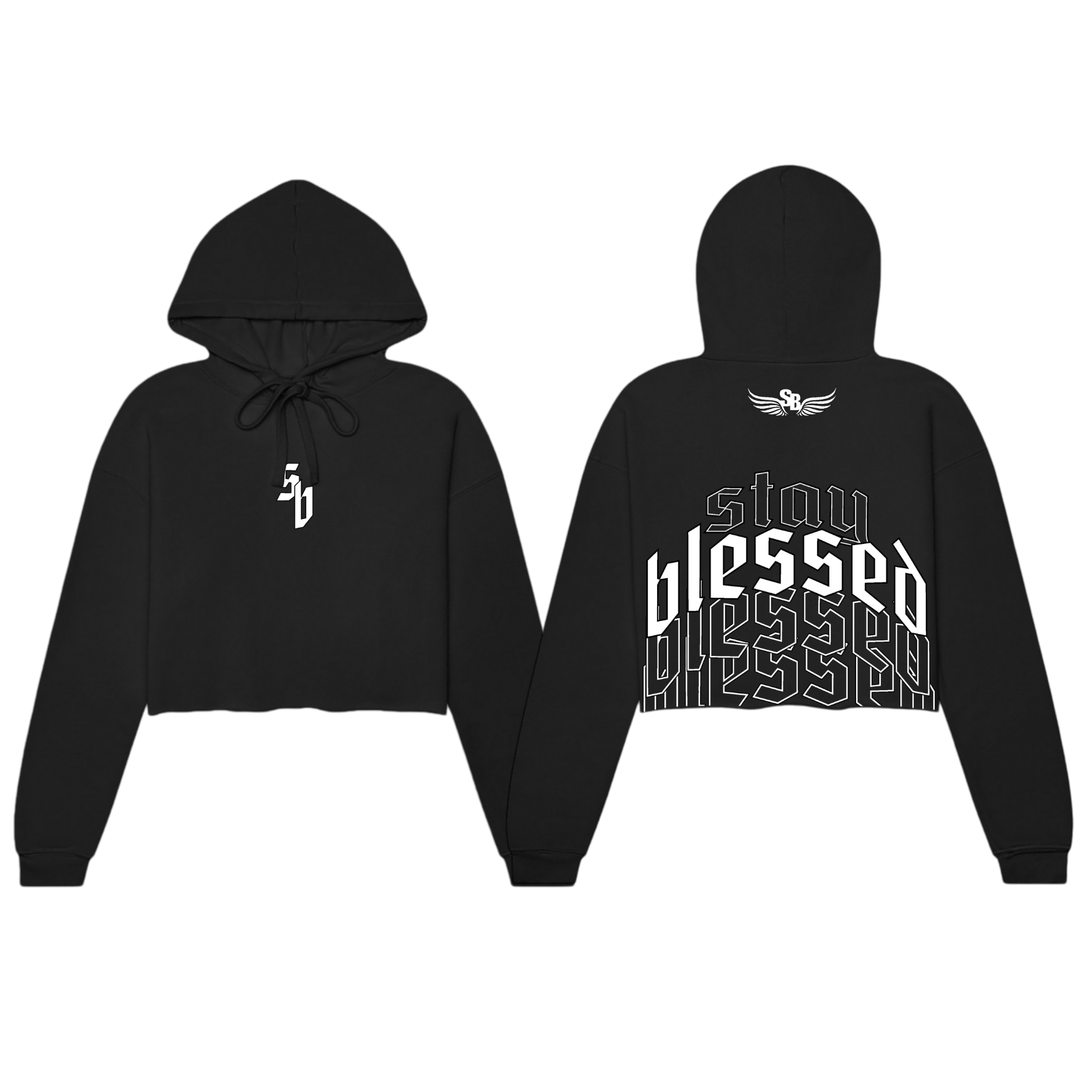 Stay Blessed Freshman Crop Hoodie