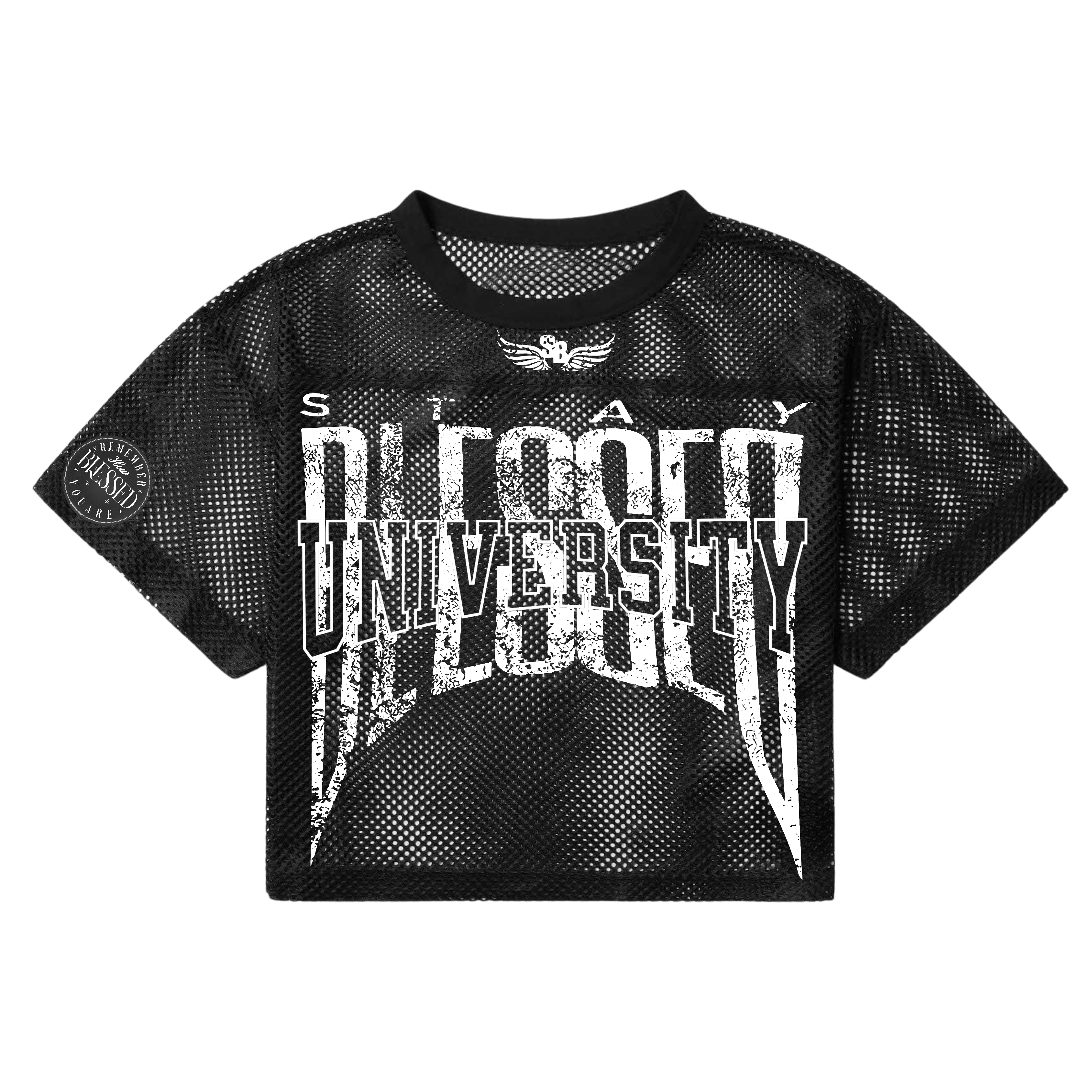 Unisex Stay Blessed University - Mesh Oversized Jersey